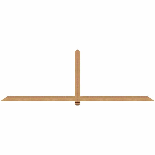 Ekena Millwork Eugene Smooth Timber Gable Bracket, Western Red Cedar, 108"W x 36"H x 3 1/2"D x 3 1/2"F, 8/12 Pitch GBW108X36X0404EUG00SWR - main
